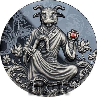 «5 Dollars OX Haiyantang Zodiac Fountain 3 Oz Серебряная монета 5 $ Ниуэ 2021 ».JPG