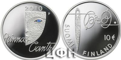 «10 Евро Финляндия 2010 Минна Кант PROOF».jpg
