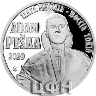 «Stříbrná mince Adam Peška proof».jpg