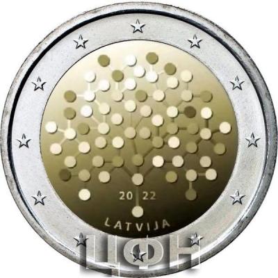 «2022, Латвия 2 евро, памятная монета - «Финансовая грамотность»».jpg