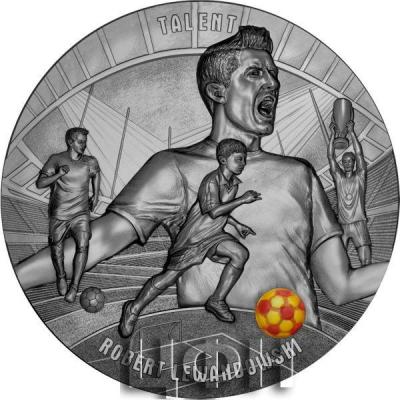 «TALENT Robert Lewandowski The Way To The Dreams 2 Oz Серебряная монета 5$ Ниуэ 2022.».JPG