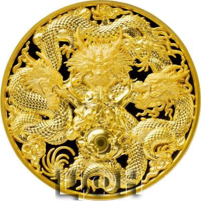 «TRIPLE DRAGONS 3 Oz Silver Coin 15000 Francs Chad 2022 Proof.».JPG