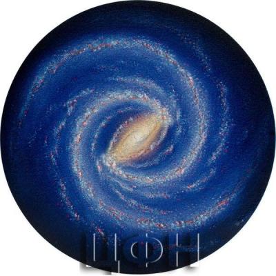 «MILKY WAY S Shaped 2 Oz Silver Coin 10000 Francs Chad 2022 Antique Finish».JPG