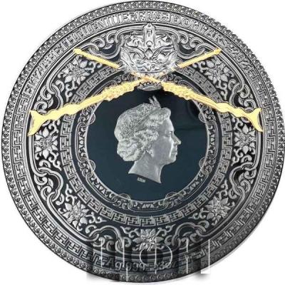 «2021 NIUE 3 OUNCE FIVE TIGER GENERALS ZHANG FEI GILDED BLACK PROOF SILVER COIN».jpg