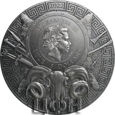 «5 Dollars JASON AND CHIRON Argonauts 2 Oz Silver Coin 5$ Niue 2022 Antique Finish.».jpg