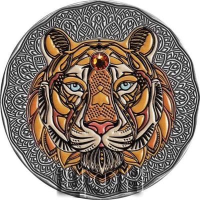 «5 Dollars TIGER Mandala Art 2 Oz Silver Coin 5$ Niue 2022 Antique Finish».jpg