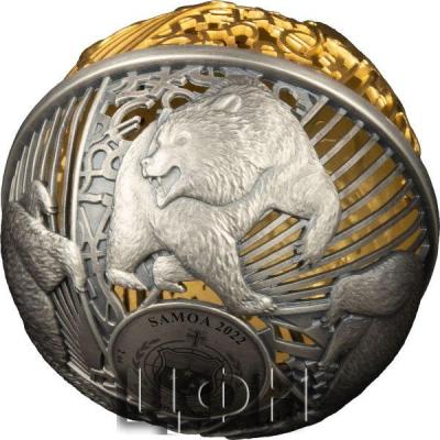 «BULL & BEAR OPPOSITES ATTRACT 2022 $5 2 OZ PURE SILVER FILIGREE CUT OUT SPHERICAL COIN – SAMOA».jpg