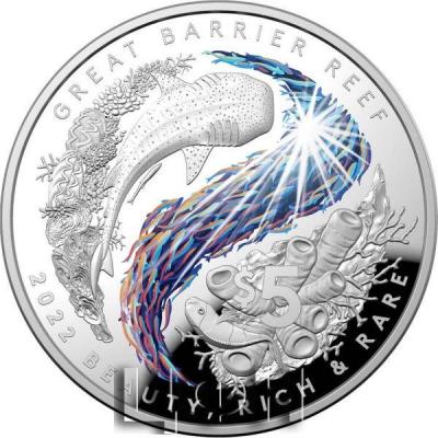 «1 Dollar GREAT BARRIER REEF Beauty Rich and Rare 1 Oz Silver Coin 5$ Australia 2022 Proof ».jpg