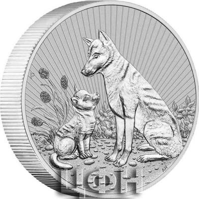 «2022 2 oz Silver Australian Piedfort Dingo Mother and Baby Perth Mint .9999 Fine BU Next Generation».jpg