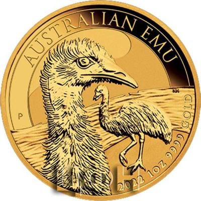 «2022 1 oz Australia Emu .9999 Gold BU Coin».jpg