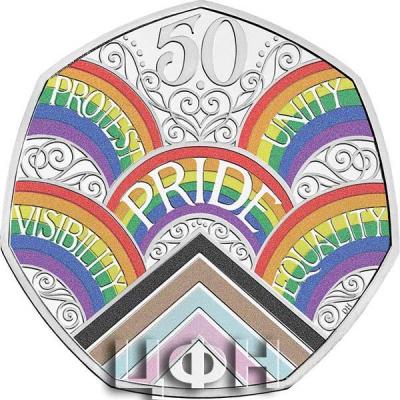 «50p UK Silver Proof Coin 50 Years of Pride 2022».jpg