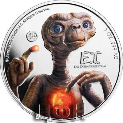 «2 Dollars ET Extra Terrestrial 40th Anniversary UV Glow 1 Oz Silver».jpg