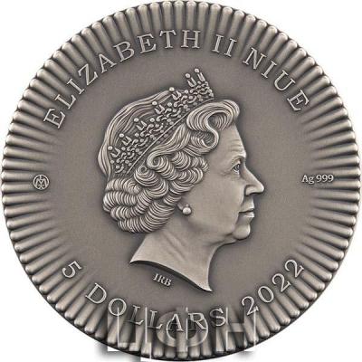 «ELIZABETH I Women Queen of England 2 Oz Silver Coin 5$ Niue 2022.».jpg