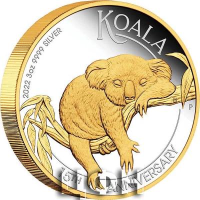 «3 Dollars AUSTRALIAN KOALA 15th Anniversary 3 Oz Silver Coin 3$ Australia 2022 Proof».jpg