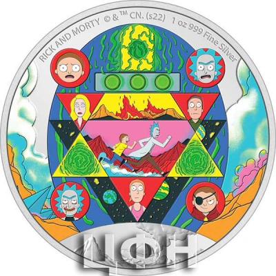 «RICK AND MORTY 2022 1 OZ PURE SILVER PROOF COLORIZED COIN – NIUE – NZ MINT».JPG