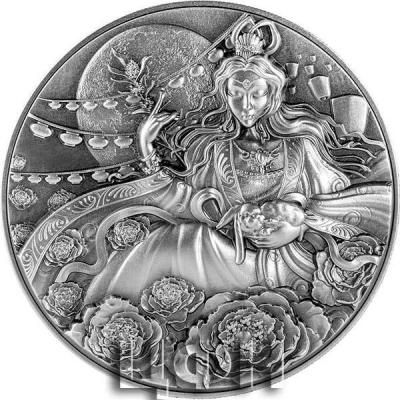 «CHANG ER AND THE JADE RABBIT 1 Oz Silver Coin 5000 Francs Chad 2023 Antique Finish».JPG