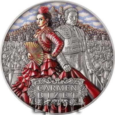 «2 Oz Silver Coin 5$ Niue 2022 CARMEN Bizet Opera».JPG