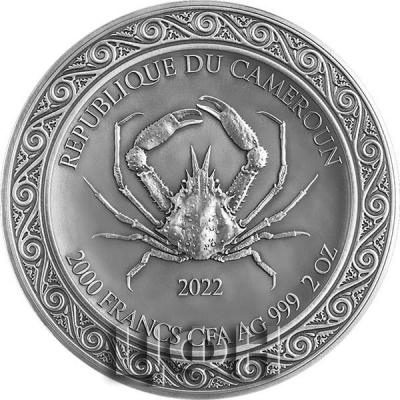 «ANDROMEDA AND THE SEA MONSTER Celestial Beauty 2 Oz Silver Coin 2000 Francs Cameroon 2022».JPG