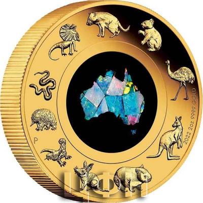 «$200 Australia Great Southern Land 2022 2oz Gold Proof Opal Coin».JPG
