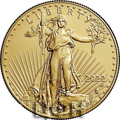 «American Eagle 2022 One Ounce Gold Uncirculated Coin.».JPG