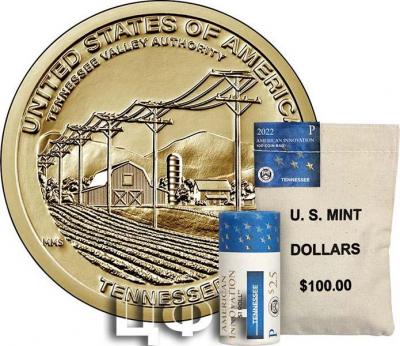 «American Innovation $1 Coin 2022 Rolls and Bags – Tennessee».JPG