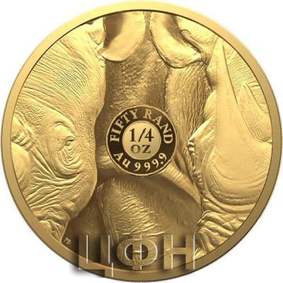 «Gold Quarter Ounce 2022 Big Five - Rhino».JPG