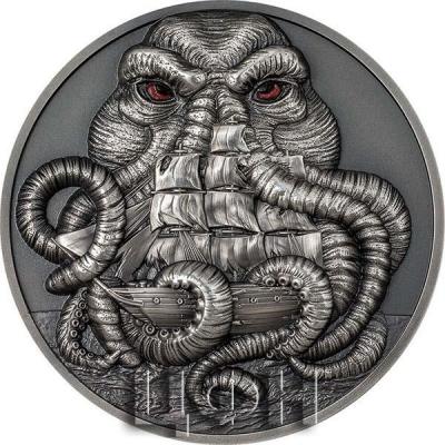 «20 Dollars CTHULHU Howard Phillips Lovecraft 3 Oz Silver Coin 20$ Palau 2022 Antique Finish».jpg