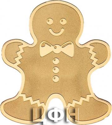 «1 Dollar GINGERBREAD MAN Golden Highlights Gold Coin 1$ Palau Silk Finish».jpg