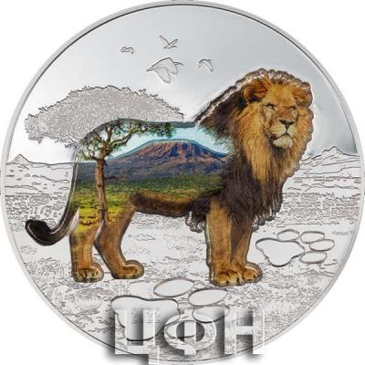 «LION Into The Wild 2 Oz Silver Coin 1000 Togrog Mongolia 2022 Proof».jpg