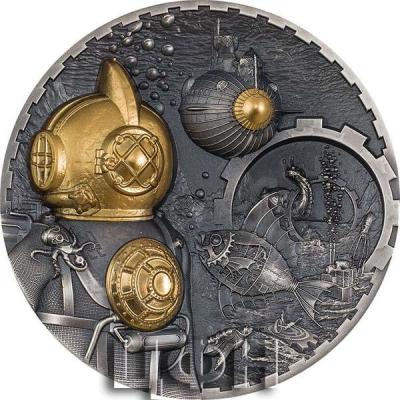 «20 Dollars NAUTILUS Steampunk 3 Oz Silver Coin 20$ Cook Islands 2022 Antique Finish».jpg