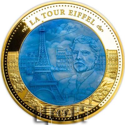 «100 Dollars LA TOUR EIFFEL Mother of Pearl 5 Oz Gold Coin 100$ Solomon Islands 2023 Proof».jpg