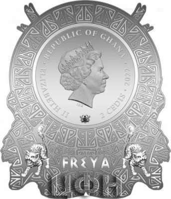 «FREYA Norse Gods Basemetal Coin 2 Cedis Ghana 2023 Antique Finish.».jpg