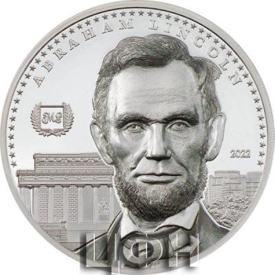 «5 Dollars ABRAHAM LINCOLN by Miles Standish 1 Oz Silver Coin 5$ Cook Islands 2022 Proof».jpg