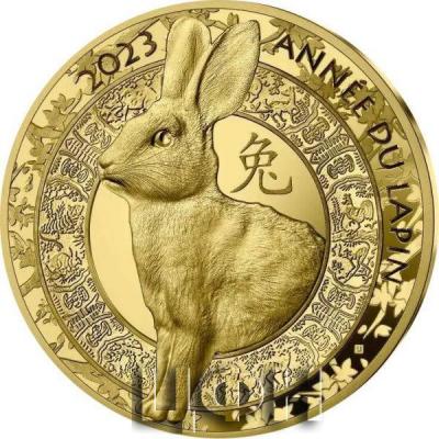 «50 Euro YEAR OF RABBIT Chinese Horoscope Gold Coin 50€ Euro France 2023 Proof.».jpg