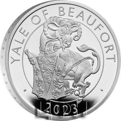 «2 Pounds YALE OF BEAUFORT Royal Tudor Beasts 1 Oz Silver Coin 2£ United Kingdom 2023 Proof».jpg