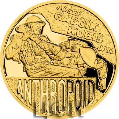«Gold coin Operation Anthropoid - J. Gabčík and J. Kubiš proof».jpg