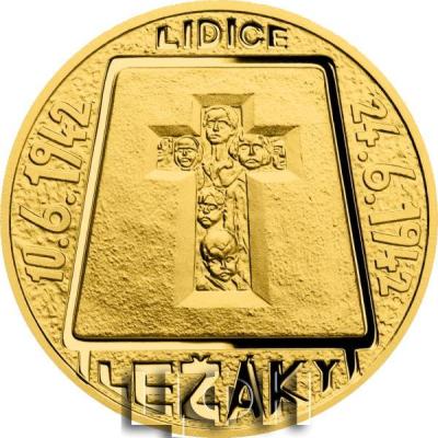 «Gold coin Operation Anthropoid - Lidice and Ležáky proof».jpg