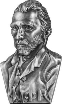 «VINCENT VAN GOGH Shaped 2 Oz Silver Coin 10000 Francs Chad 2023 Antique Finish».jpg