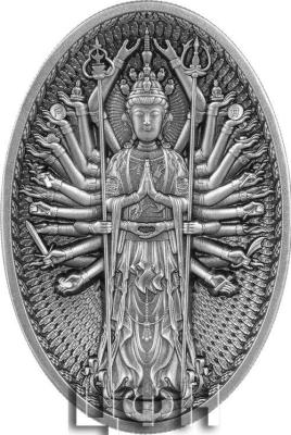 «THOUSAND ARMS GUANYIN 5 Oz Silver Coin 25000 Francs Chad 2023 Antique Finish».jpg