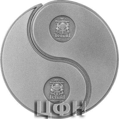 «YIN YANG DRAGON AND PHOENIX Set 2 x 1 Oz Silver Coin 5000 Francs Chad 2023 Antique Finish».jpg