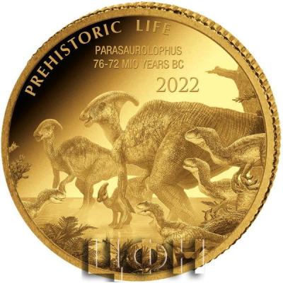 «PARASAUROLOPHUS Prehistoric Life cold Coin 100 Francs Congo 2022».jpg