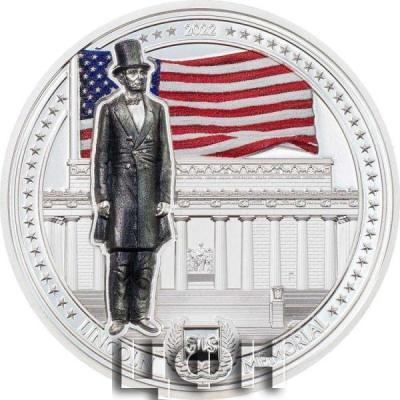 «ABRAHAM LINCOLN by Miles Standish 2 Oz Silver Coin 10$ Cook Islands 2022».jpg