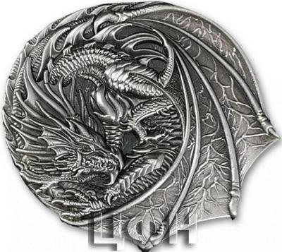«2022 Fiji $1 1-oz Silver Welsh Dragon Ultra High Relief Antiqued BU ».jpg