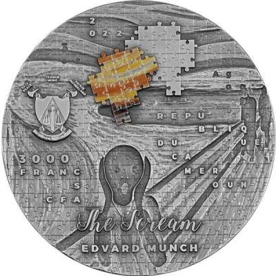 «THE SCREAM By Edvard Munch So Puzzle Art 3 Oz Silver Coin 3000 Francs Cameroon 2022».jpg