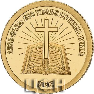 «10 Dollars Barbados 500. Jahrestag Veröffentlichung Lutherbibel 2022 Gold Coin Card».jpg