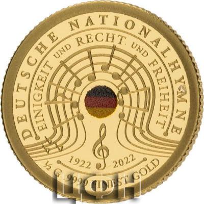 «1.000 Francs Guinea 100. Jahrestag Deutschlandlied Nationalhymne Gold Coin Card 2022».jpg