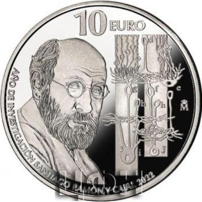 «Spain - Silver Proof coins honour Santiago Ramón y Cajal».jpg