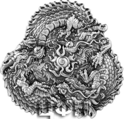 «TRIPLE INFINITY DRAGONS 3 Oz Silver Coin 15000 Francs Chad 2023 Antique Finish ».jpg