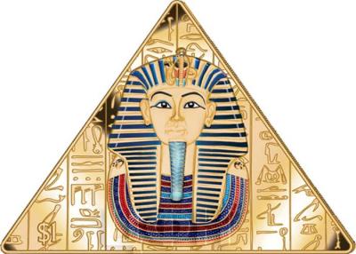 «Centenary of the Discovery of Tutankhamun's Tomb - 2022 Gold Plated Bronze Pyramid Shaped $1 Coin in Colour - SLE».jpg