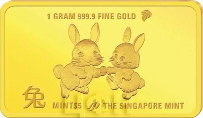 «The Singapore Mint Lunar Rabbit 1 gram 999.9 Fine Gold Proof-Like ».jpg